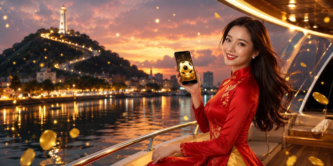 Người xem bóng đá và cá cược thể thao tại Vũng Tàu với áo dài truyền thống
